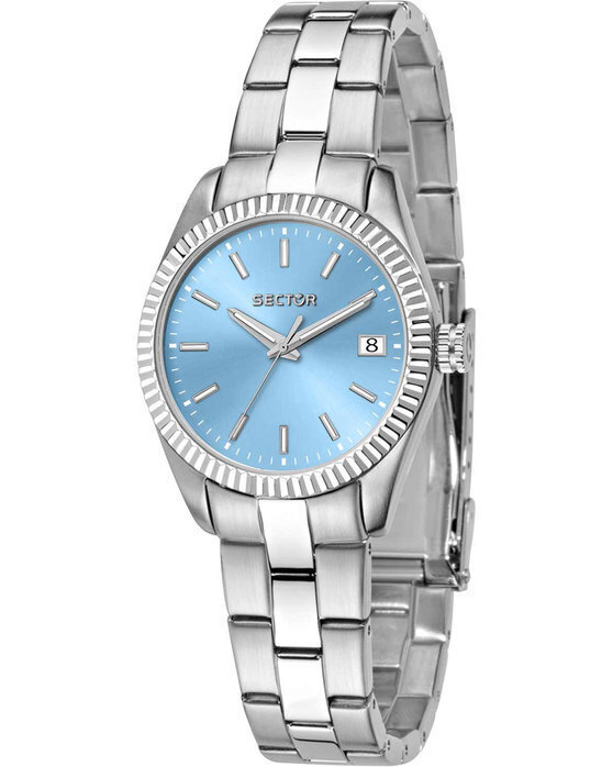 Sector 240 R3253240511 Γυναικείο Ρολόι Quartz με Γαλάζιο Καντράν και Ατσάλινο Μπρασελέ